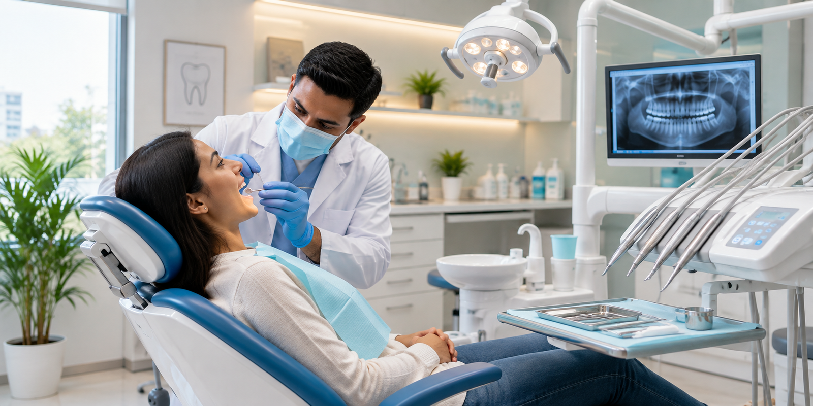 A clean dental treatment room